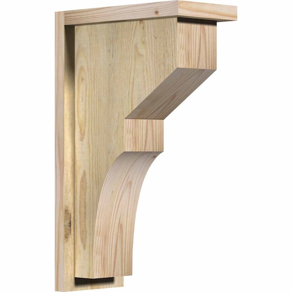 Ekena Millwork Monterey Rough Sawn Corbel w/Backplate, Douglas Fir, 6"W x 12"D x 20"H COR06X12X20MON01RDF - main